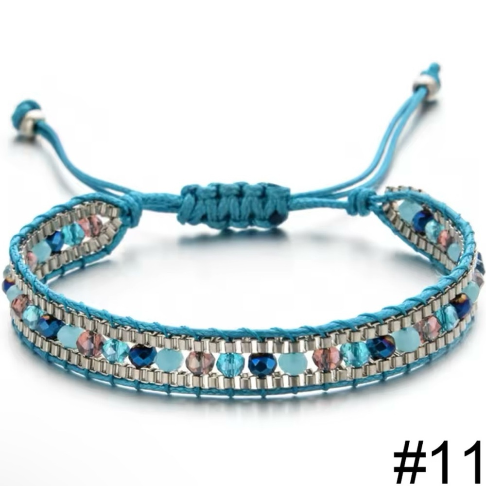 Bohemian Ladies Bracelet Fashion Hand-woven Bracelet Crystal Beaded Bracelet